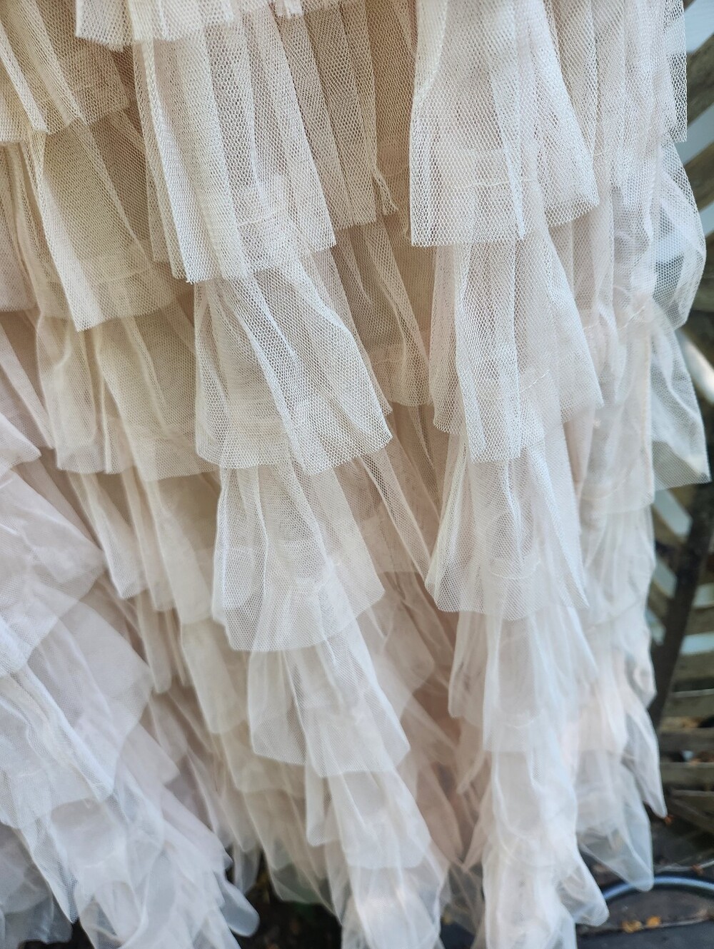 Ruffled Tulle Midi Skirt - Picture 3 of 3